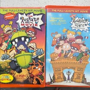 Nickelodeon Rugrats Movie VHS Set - Orange and Blue